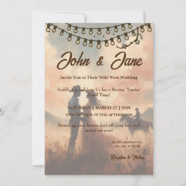 Convites Rustic Romance: Casamento Oeste Selvagem