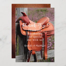 Convites Rustic Romance: Saddle no Chá da cerca de Casais