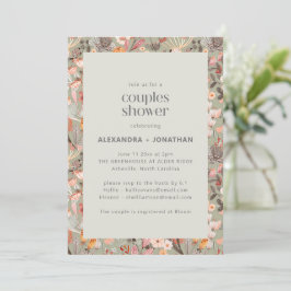 Convites Rustic Sage Wildflower Botanical Couples Shower