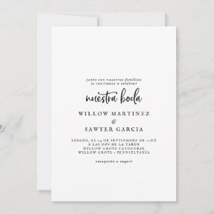 Convites Rustic Script Spanestra Boda