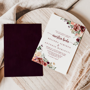 Convites Rustic Summer Floral Nuestra Boda Wedding