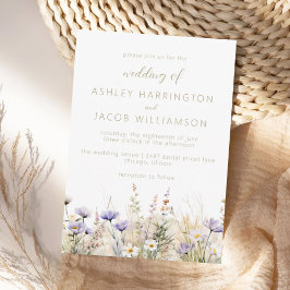 Convites Rustic Summer Meadow Wildflower Wedding 