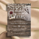 Convites Rustic Tale tão Antigo como Time Fairytale Wedding<br><div class="desc">Rústico Barn Wood Fale Tão Velho quanto Fada do Tempo Conserta Convites de Casamento.</div>
