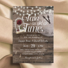 Convites Rustic Tale tão Antigo como Time Fairytale Wedding
