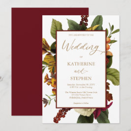 Convites Rustic Teal | Laranja | Red Floral Buquê Wedding