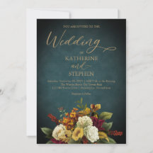 Rustic Teal | Laranja | Red Floral Buquê Wedding