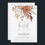 Convites Rustic Terracotta Florals - aniversário de 30 anos<br><div class="desc">Rustic Terracotta Florals Script aniversário de 30 anos Party. O trigésimo é um roteiro moderno na moda e o resto do texto que você pode personalizar facilmente.</div>