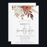 Convites Rustic Terracotta Florals Sweet 16 Party<br><div class="desc">Rustic Terracotta Florals Doce 16 Festa. Um roteiro elegante para a ocasião e personalizar facilmente o resto do texto de acordo com suas necessidades.</div>