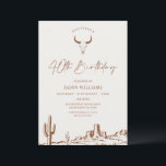 Convites Rustic Terracotta Western aniversário de 40 anos<br><div class="desc">Rustic Terracotta Western Wild West ou Rodeo aniversário de 40 anos Invitation Este convite para aniversário de 40 anos ocidental apresenta um crânio de touros, ilustração da paisagem do deserto e um título de caligrafia moderno. É ideal para alguém que tenha uma festa de aniversário de 40 anos estilo country...</div>