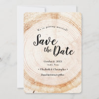 Rustic Tree Rings Wedding Salvar foto de data