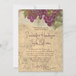 Convites Rustic Vineyard Watercolor Elegant Wedding