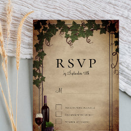 Convites Rustic Vineyard Wedding RSVP