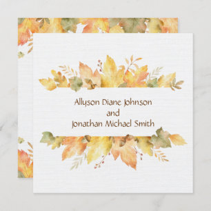 Convites Rustic Watercolor Autumn Deixa Square  