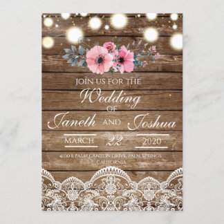 Convites Rustic Wedding Invitation, Country Wedding
