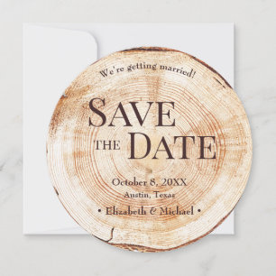 Convites Rustic Wedding Salve a foto da data Wood Barn Invi