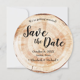 Convites Rustic Wedding Save the date QR Code website