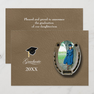 Convites Rustic Western Hi-School Graduation Announcement 