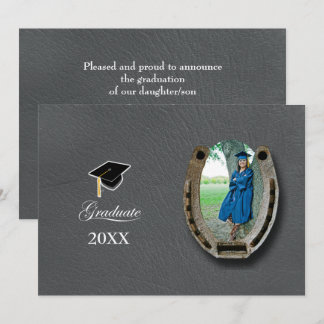 Convites Rustic Western Hi-School Graduation Announcement 
