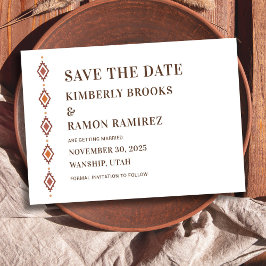 Convites Rustic Western Save The Date Card