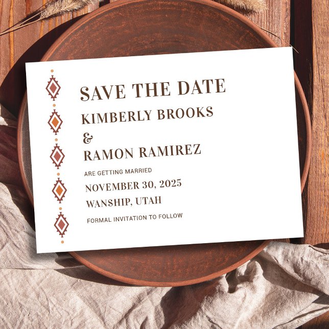 Convites Rustic Western Save The Date Card (Rustic Western Save The Date Card)