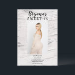 Convites Rustic White Birch Trendy Foto Moderno Sweet 16<br><div class="desc">Personalize como quiser.</div>