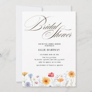 Convites Rustic Wildflower Bridal Bash
