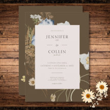 Rustic Wildflower on Brown Wedding
