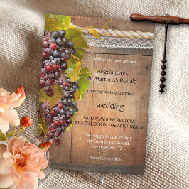 Convites Rustic Wine Themed Vineyard Weditation