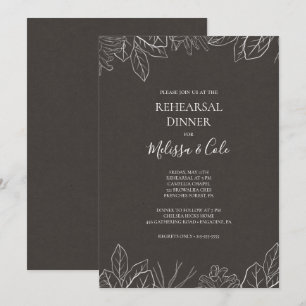 Convites Rustic Winter   Janto de ensaio do carvão