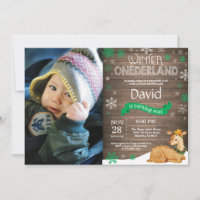 Rustic Winter Onederland Deer primeiro aniversario