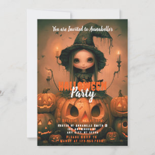 Convites Rustic Wittic Bats Pumpkins Festa de Halloween