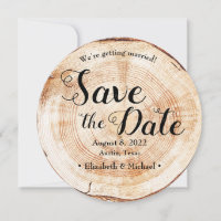 Rustic Wood Wedding Salvar a data Foto Personaliza