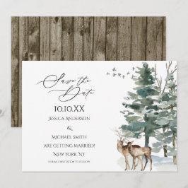 Convites Rustic Woodland Country Salve a Data