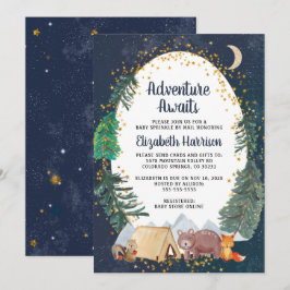Convites Rustic Woodland Night Sky Baby Sprinkle Por Mail