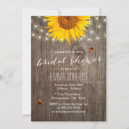 Convites Rústica Corda de Girassol Luzes Chá de panela de M