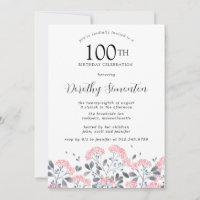 Rústica Flor Rosa Rosa Floral 100ª Festa de aniver