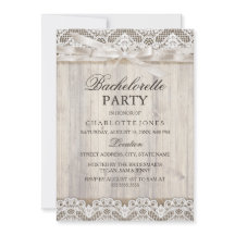 Rústica Vintage Lace & Festa de solteira de madeir