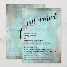 Convites Rústico Aqua Casamento Recém-Casados Celebração Pó
