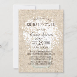 Convites Rústico Bebê Breath Mason Jar Chá de panela