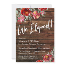 Rústico Boho Burgundy Vermelho Floral Nós Fugimos!