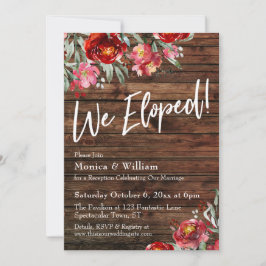 Convites Rústico Boho Vermelho Burgundy Floral Nós Fomos Em
