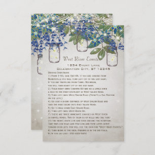 Convites Rústico e Romântico Mason Jar Sob as Estrelas