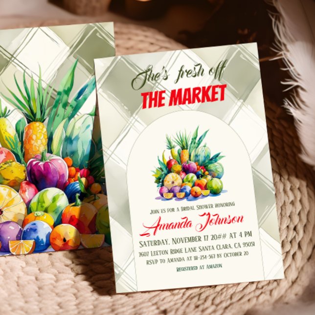 Convites Rústico fresco do Chá de panela de Fazenda do merc (Criador carregado)