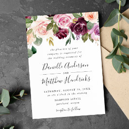 Convites Rústico Moody Floral| Casamento