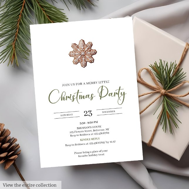 Convites Rústico Neutro Terroso Minimalista Aconchegante Fe (Rustic Neutral Earthy Minimalist Cozy Holiday Christmas Party)