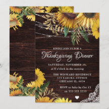 Rústico Sunflower & String Luzes Ação de Graças