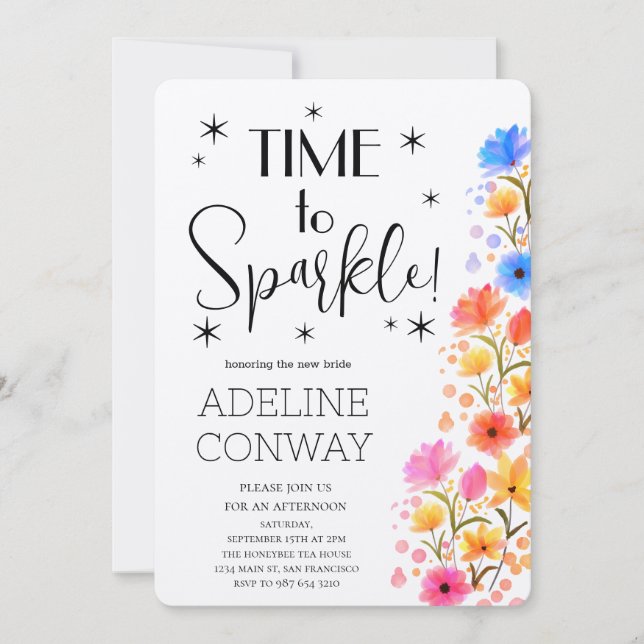 Convites Rústicos Blooms e Sonhos Bridais (Frente)