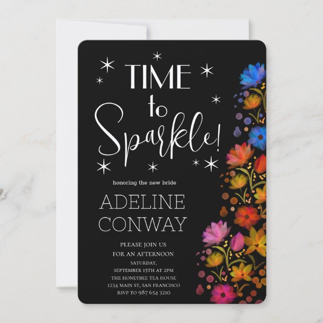 Convites Rústicos Blooms e Sonhos Bridais (Frente)