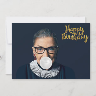 Convites Ruth Ginsburg Sopra Chiclete Feliz Aniversário