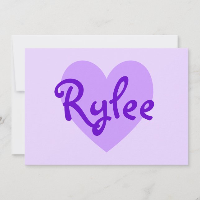 Convites Rylee em Roxo (Frente)